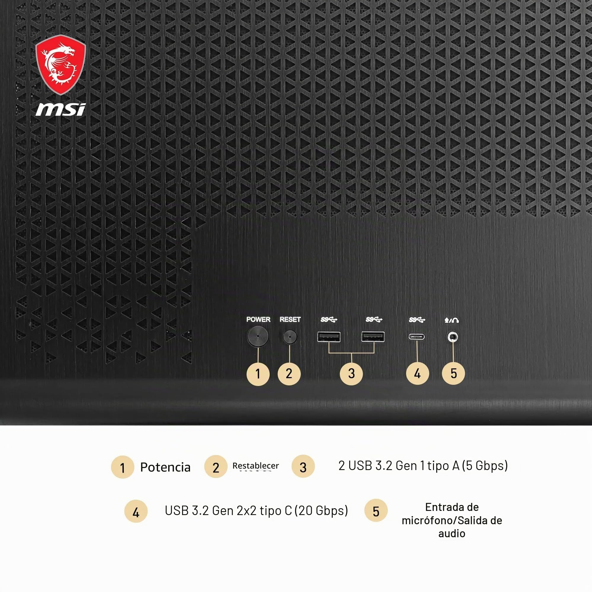 Msi - Seitenteil Mit Fenster (geh?rtetes Glas) - Keine Spannungsversorgung - Usb/audio (306-7g25l21-W57)