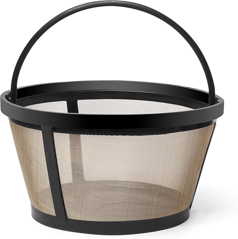 8-12 Cup Reusable Filter Basket With Closed Bottom Fits MrCoffee Coffee Maker and Brewer - Permanent Filter Replacement for Mr Cof