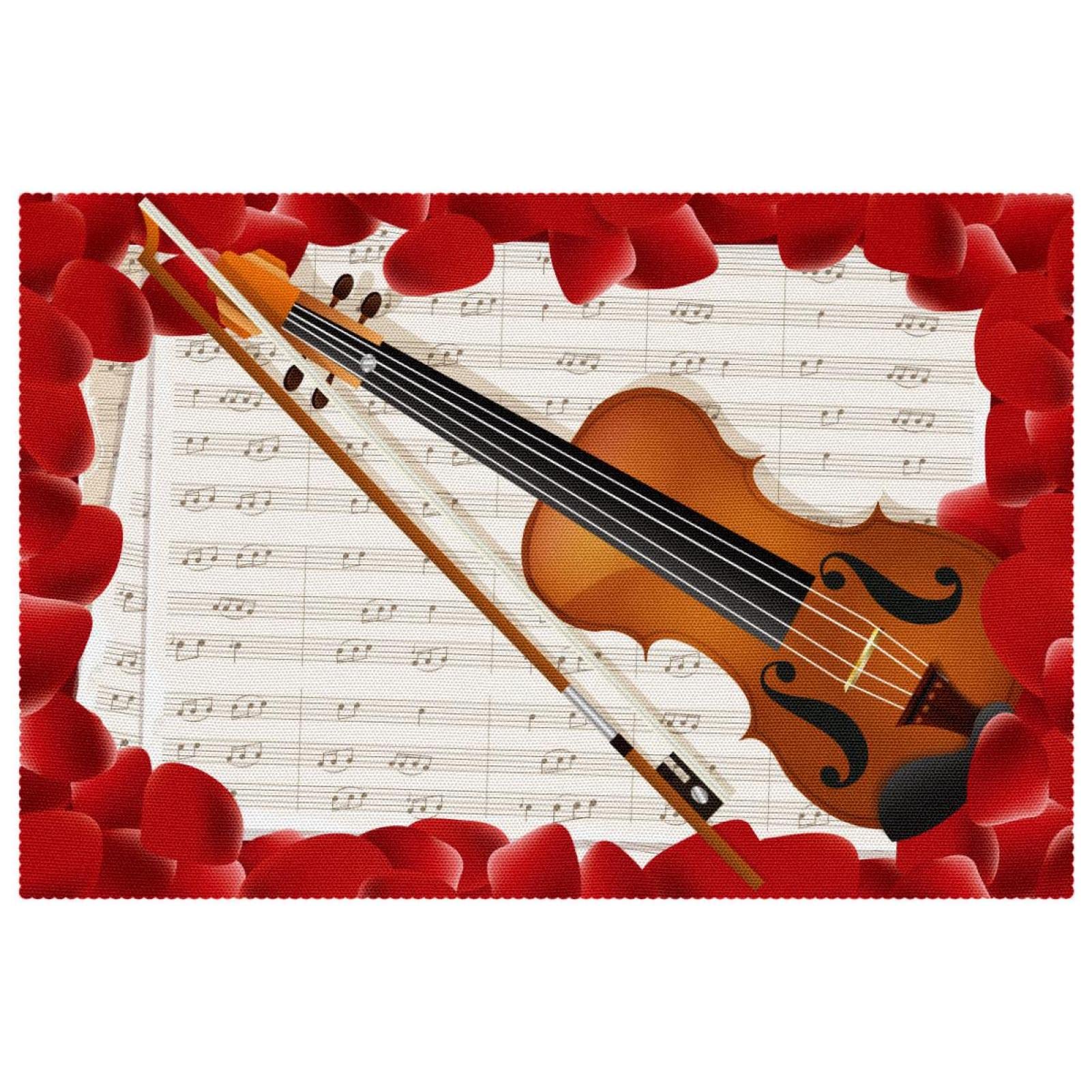 Sets de table violon antidérapants et thermorésistants 30x45cm