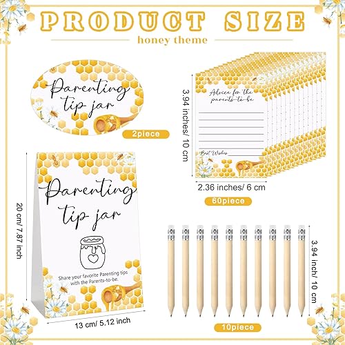 Miniatura 2 de Roowest Tarjetas de consejos de baby shower para los nuevos padres que lo serán - Juego de jarra de consejos para nuevos padres 60 tarjetas de