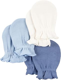 Carter's Baby Boy 3-Pack Mitts | Soft Cotton Blend | Newborn Scratch Protection | Comfortable Fit Price In India
