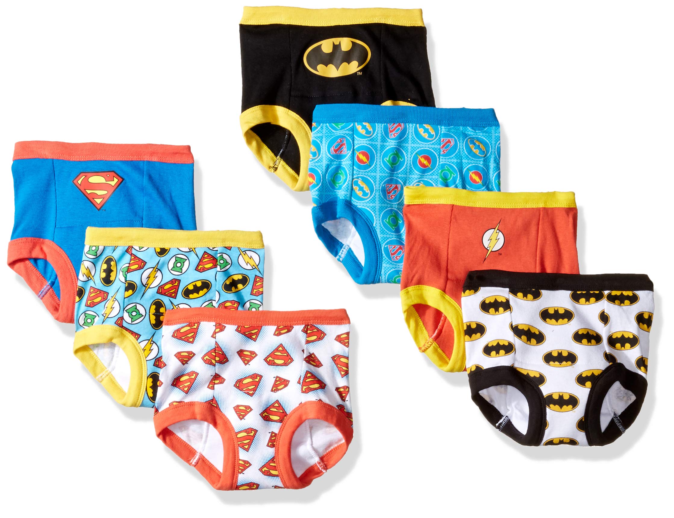 boys Superman, Batman and More 7-pack Training Pants 2t, 3t, 4t Underwear