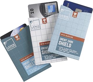Lewis N Clark RFID Credit Card Holder Shield, Anti-Theft Wallet Sleeve + RFID Blocking ID Holder & Credit Card Protector - 3 Pack
