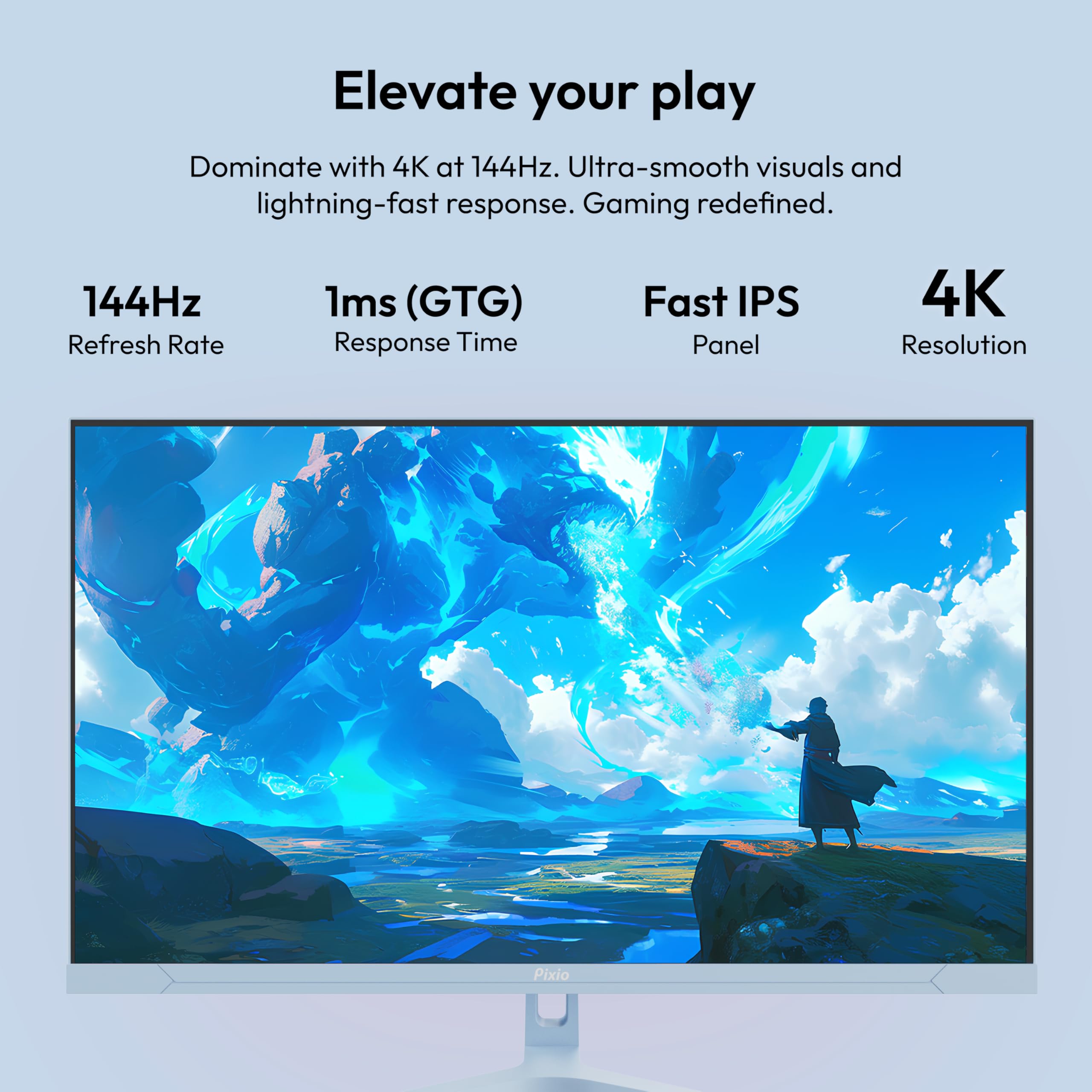 Amazon.com: Pixio 32-inch 4K 144Hz Gaming Monitor with Fast IPS