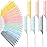 Patelai 30 Pieces Parting Comb for Braids Steel Hair Pin Rat Tail Carbon Fiber Heat Resistant Teasing Combs with Stainless Steel Pintail(Macaron Color)