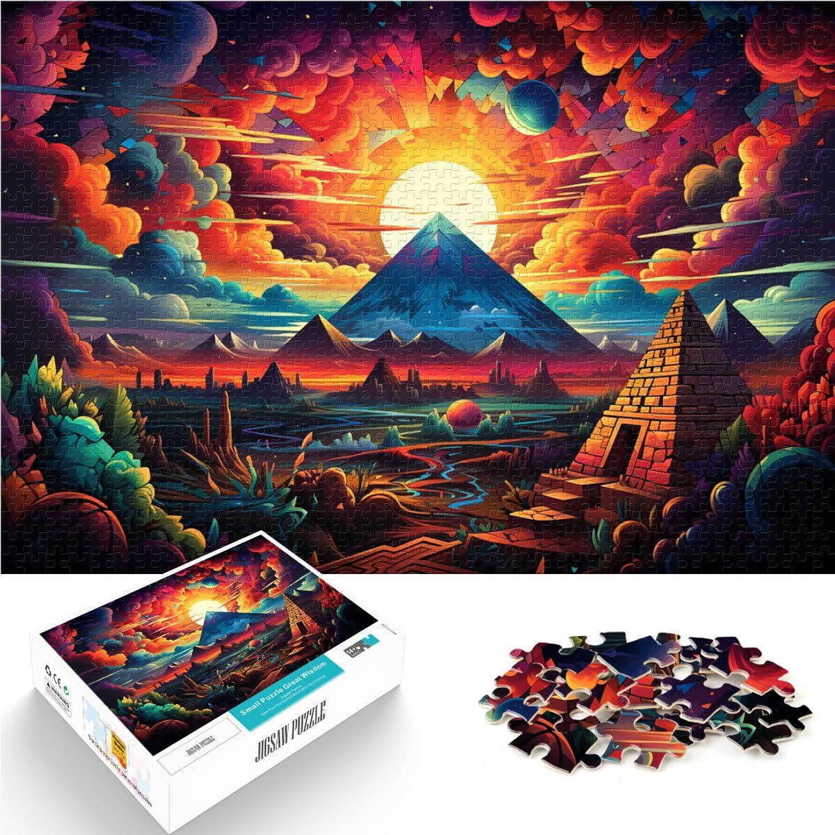 puzzles for adults 1000 pieces Pyramid Painting Precision Cut Jigsaw Puzzle Birthday Present, Gifts, Wall Art 19.7 in x29.5 in for 14 year olds โ image 1