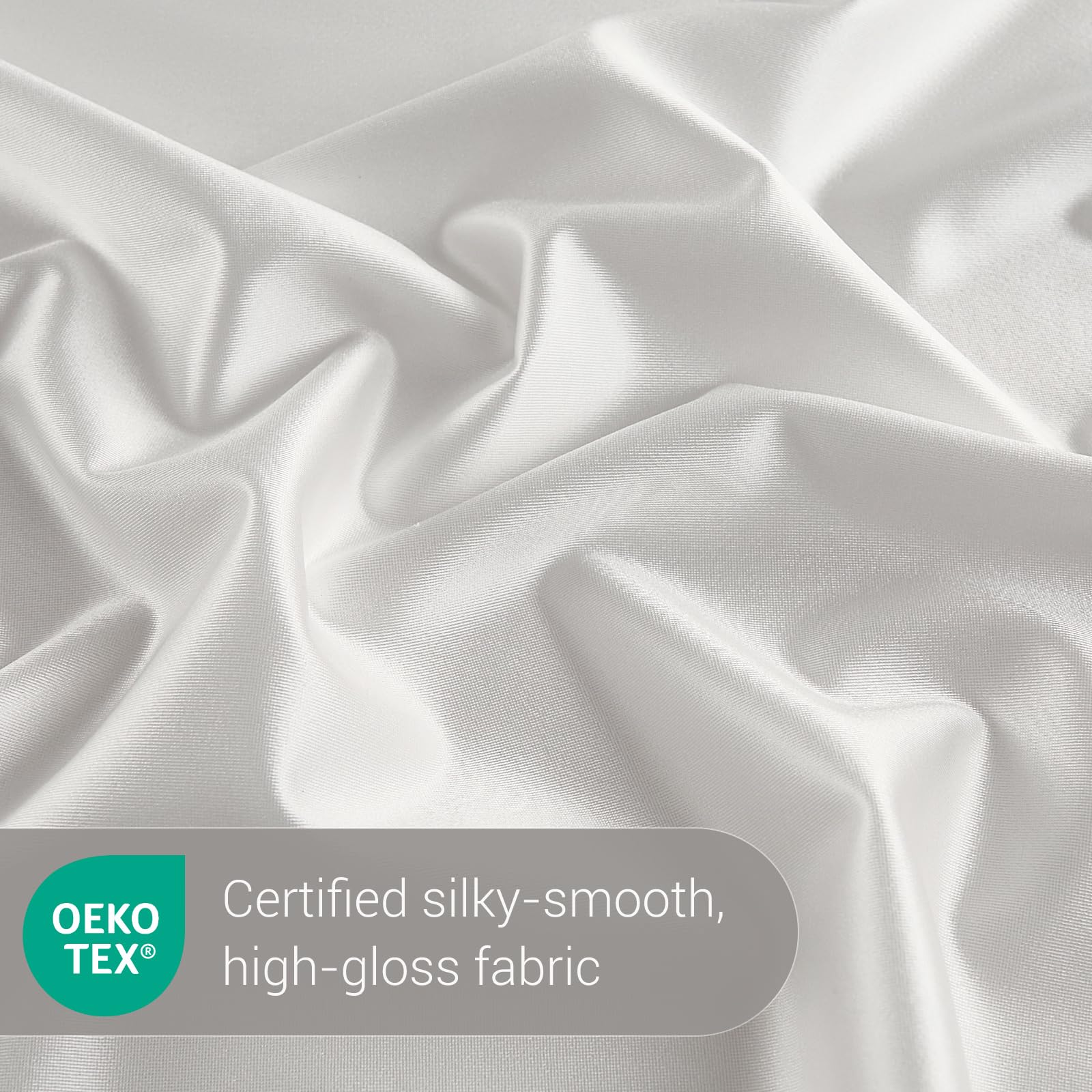 Marchpower Federe rinfrescanti in seta, 2 pezzi, Arc-chill 3.0 Q-MAX 0,5, in fibra di raffreddamento, traspiranti, con design su entrambi i lati, delicate sulla pelle, antistatiche, 50 x 75 cm, bianco