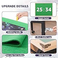 Vista 10 de Mesa de rompecabezas inclinable con cajones de 1500 piezas, 3 ángulos ajustables, sin montaje y diseño plegable, patas de metal y cubierta