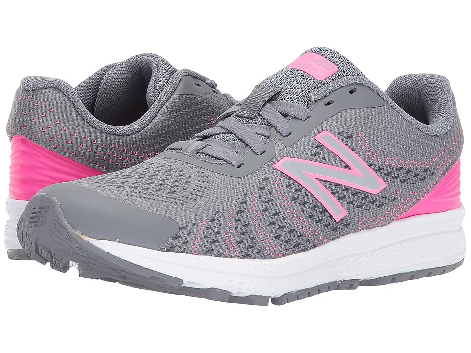 

New Balance Kids KJRUSv3P (Little Kid) (Grey/Pink) Girls Shoes