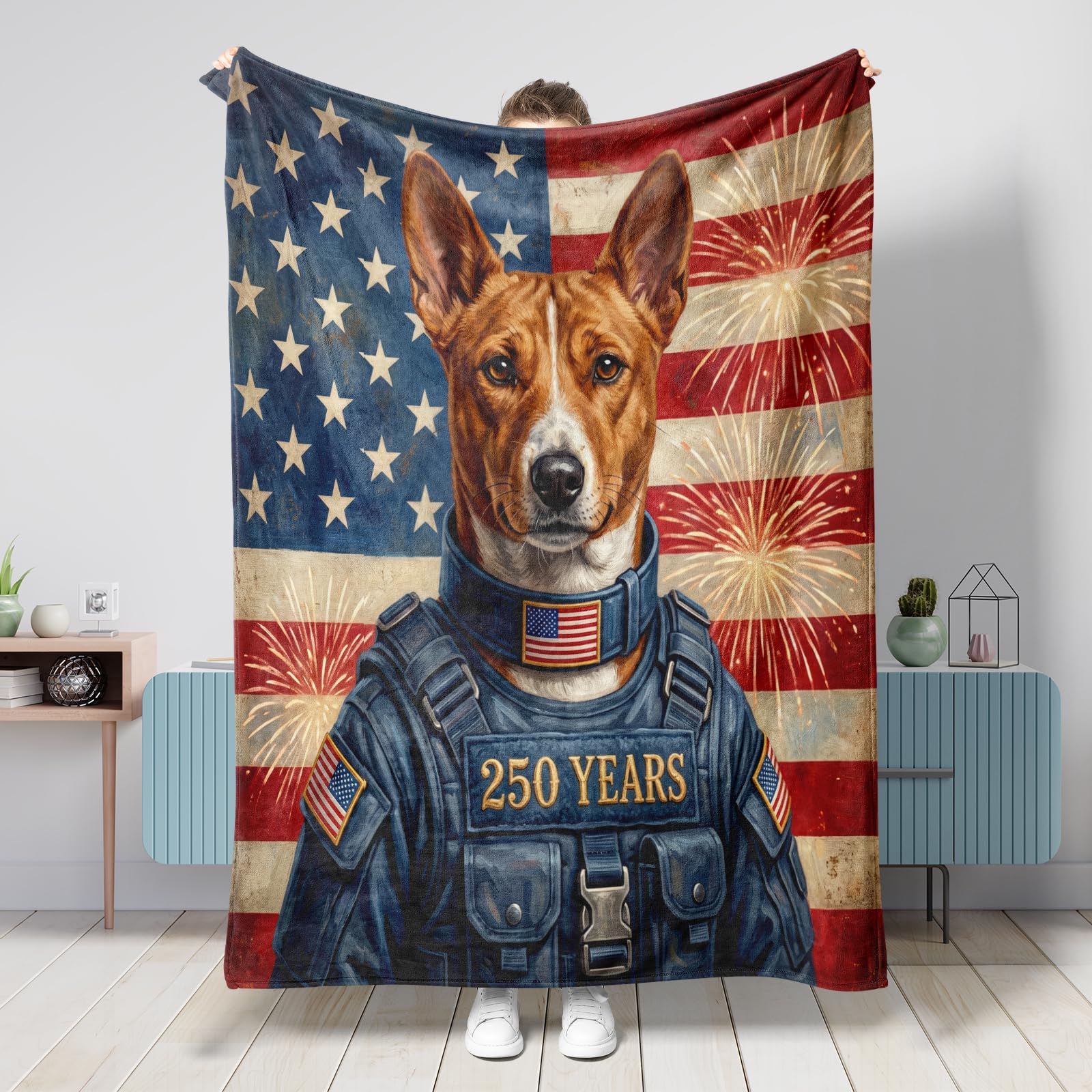 Plaid flanelle Basenji au design rétro militaire et finitions haut de gamme