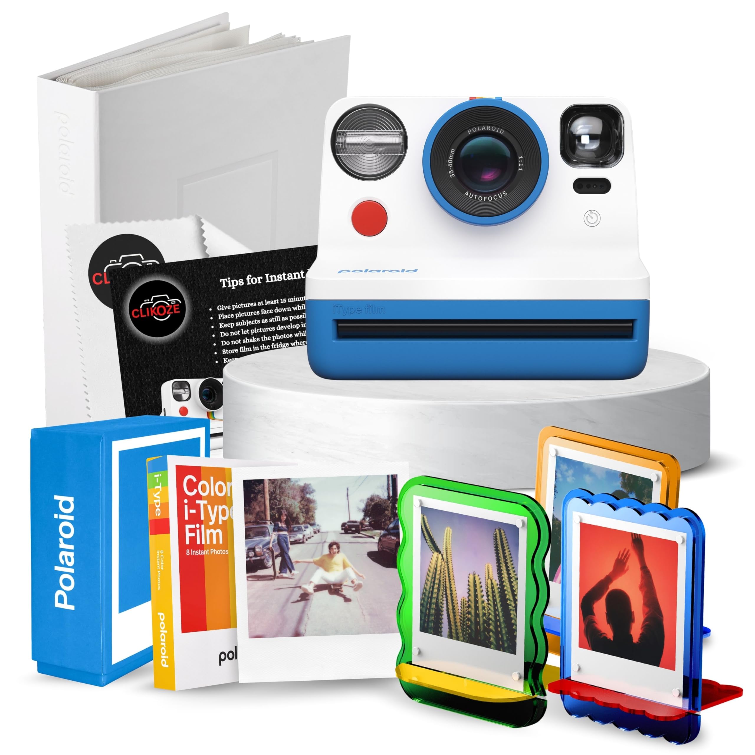 Polaroid Now Gen 2 Instant Camera Bundle - i-Type Film, Photo Holder, Album & Acrylic Frames