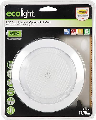 Miniatura 4 de Ecolight BO1081-WHG-07LF6-E - Temporizador LED para armario, 7 pulgadas, color blanco, funciona con pilas