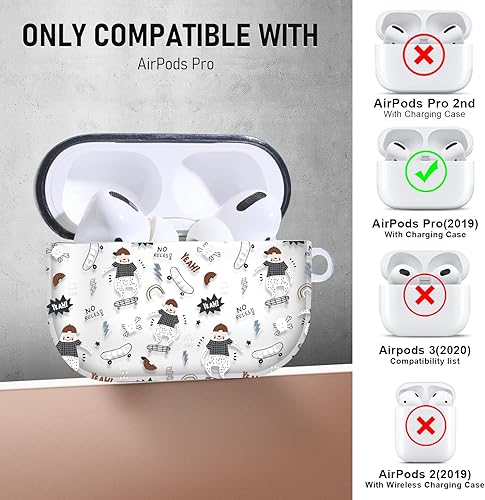 Vista 43 de Funda para Airpods Pro Air Sports Shoes, funda protectora de TPU suave resistente para Apple Airpod Pro con llavero para mujeres y hombres, azul