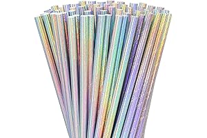Iridescent Party Mermaid Drinking Straws