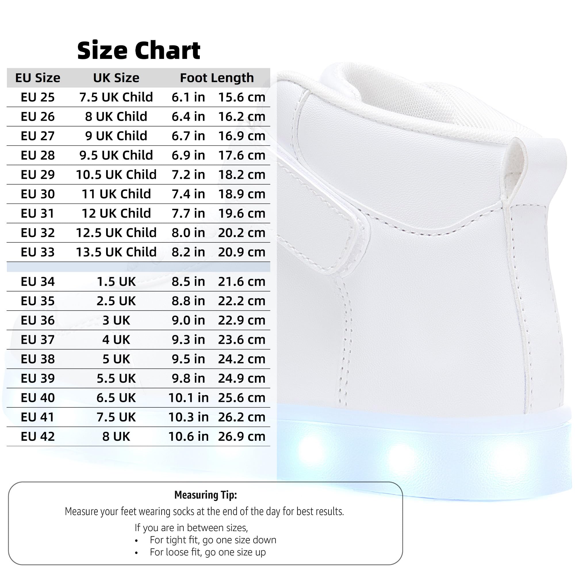 APTESOL Baskets Tendance pour Enfants avec lumières LED, Chaussures de Sport Clignotantes Rechargeables pour garçons et Filles