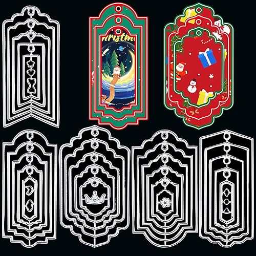 ORIGACH Juego de 5 36 troqueles de corte de metal, troqueles de troquel, plantillas en relieve, herramienta para álbumes de recortes de tarjetas DIY