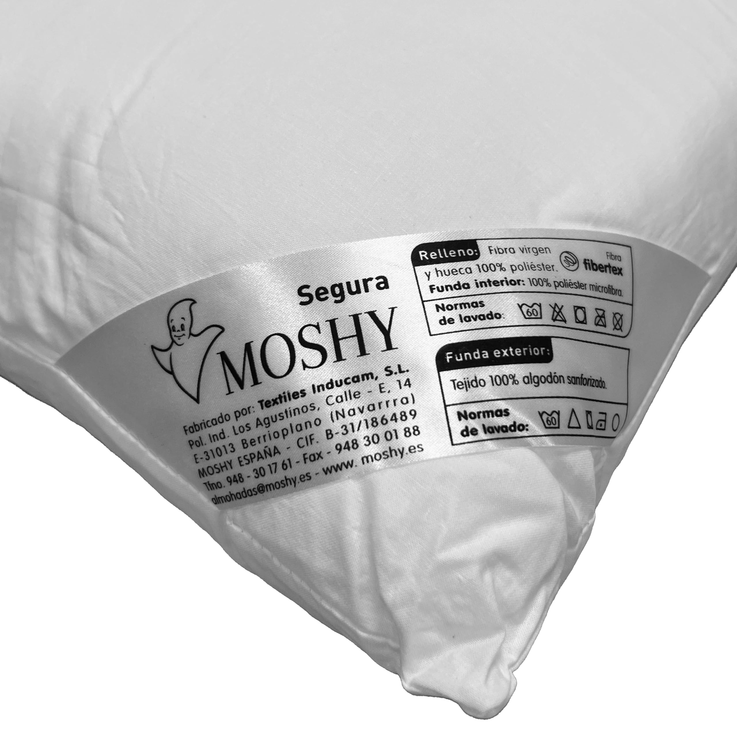 Almohada Segura Moshy de Fibra Muy Alta 90 cm