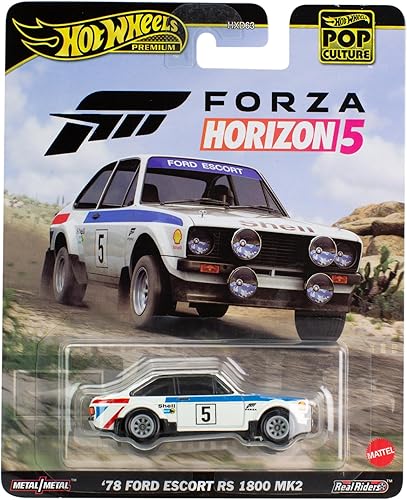 Hot Wheels Premium Pop Culture Forza Horizon 5 '78 Ford Escort RS 1800 MK2 Escala 164 Vehículo fundido a presión