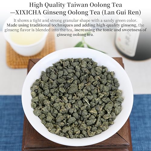 Miniatura 3 de XIXICHA Oolong Tea Grade Ginseng Oolong Tea Oolong Tea Loose Leaf Ren Shen Wulong Tea Chinese Oolong Tea Taiwan Tea Chinese Oolong Tea 5.29oz (150g)