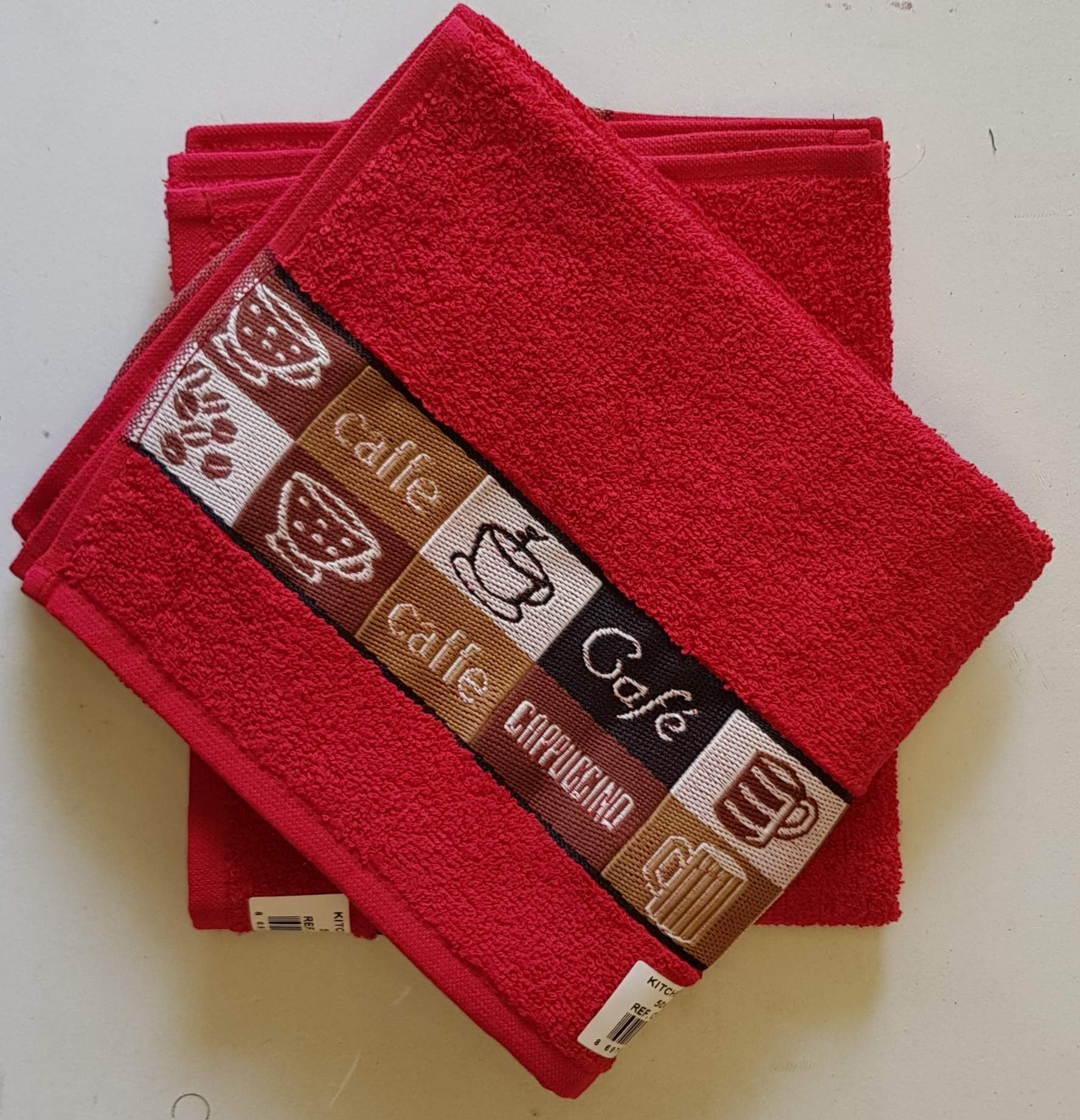 UMC HOME Pack Of 2 Premium Kitchen Towels 100 Cotton Luxury Tea