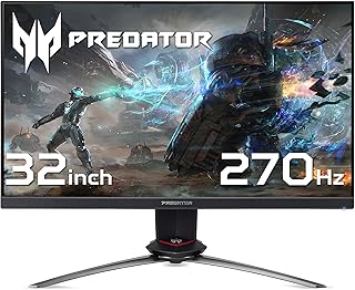 Acer Predator XB323UGXbmiiphzx 32 Inch Quad HD Gaming Monitor (IPS Panel, G-SYNC Compatible, 270Hz OC, 0.5ms, HDR 600, Height Adjustable , DP, HDMI, USB Hub, Black)