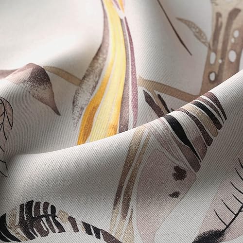 Miniatura 5 de VOGOL Cortinas insonorizadas de poliéster para dormitorio, diseño de plantas y gorriones, paneles de oscurecimiento de habitación, 2 piezas, ojales