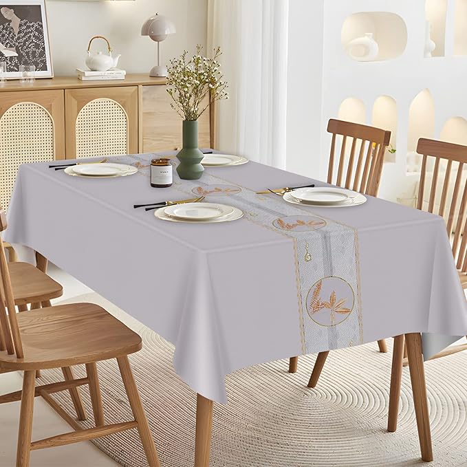 HomeLove Wipeable Plastic Tablecloth, Waterproof PVC Tablecloth