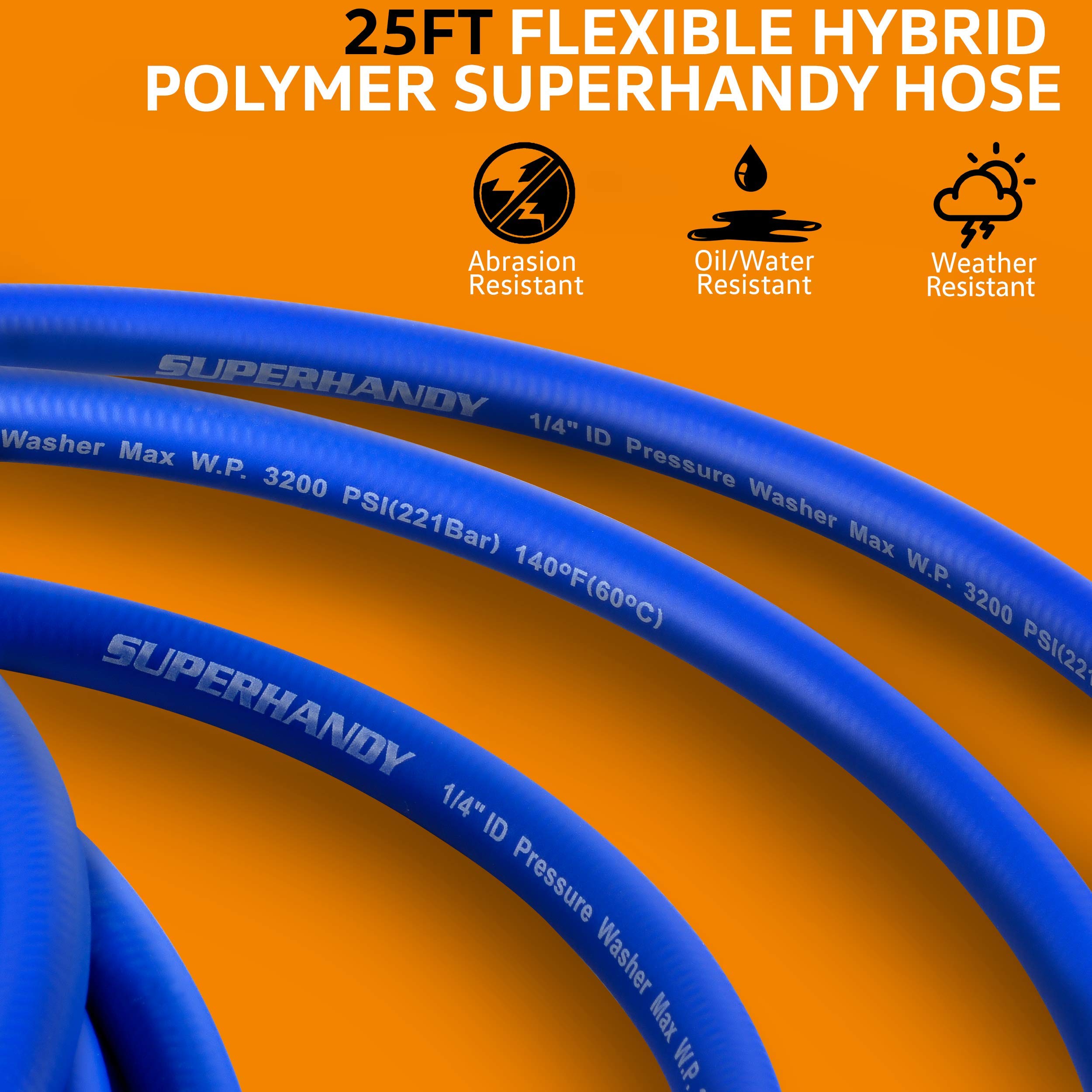 Esco 10610 8' Hydraulic Hose High Pressure, 3/8