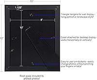 Vista 7 de DesignOvation - Portarretrato Kieva de madera maciza, Madera, Gris, envejecido