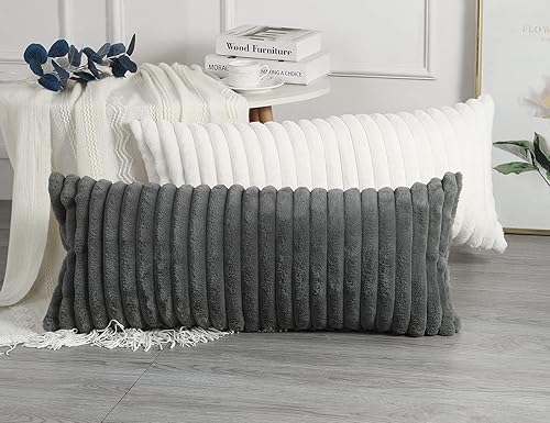 Miniatura 3 de PANOD Fundas de almohada lumbar decorativas de piel sintética de 16 x 36 pulgadas, fundas de almohada lumbares largas y bohemias para cama, sofá,