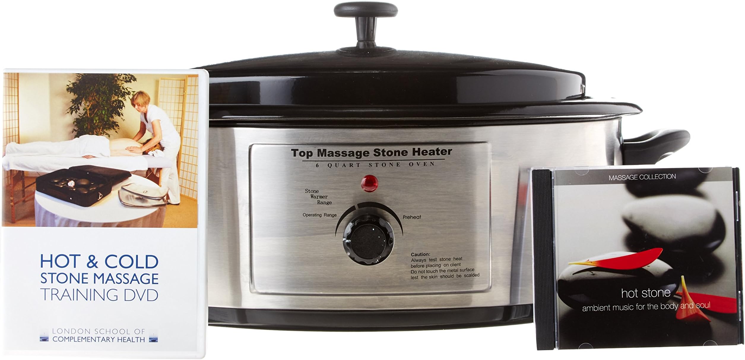 Holistis Supplies 6 Quart Heater Hot Stone CD and Training DVD