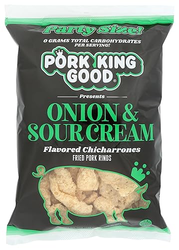 Miniatura 35 de Pork King Good Stupid Hot Pork Chicharrones - Paquete de 4 bocadillos bajos en carbohidratos, aptos para dieta cetogénica, chicharrones