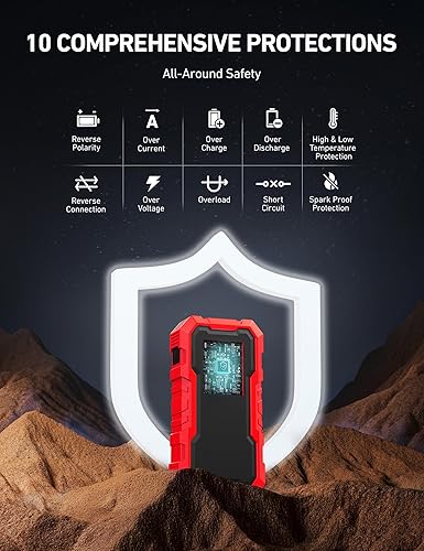 Miniatura 8 de AstroAI S8 Pro - Arrancador de batería de coche, batería de arranque de pico de 3000 A para motores de gasolina de hasta 9.0 L y 7.0 L, caja de