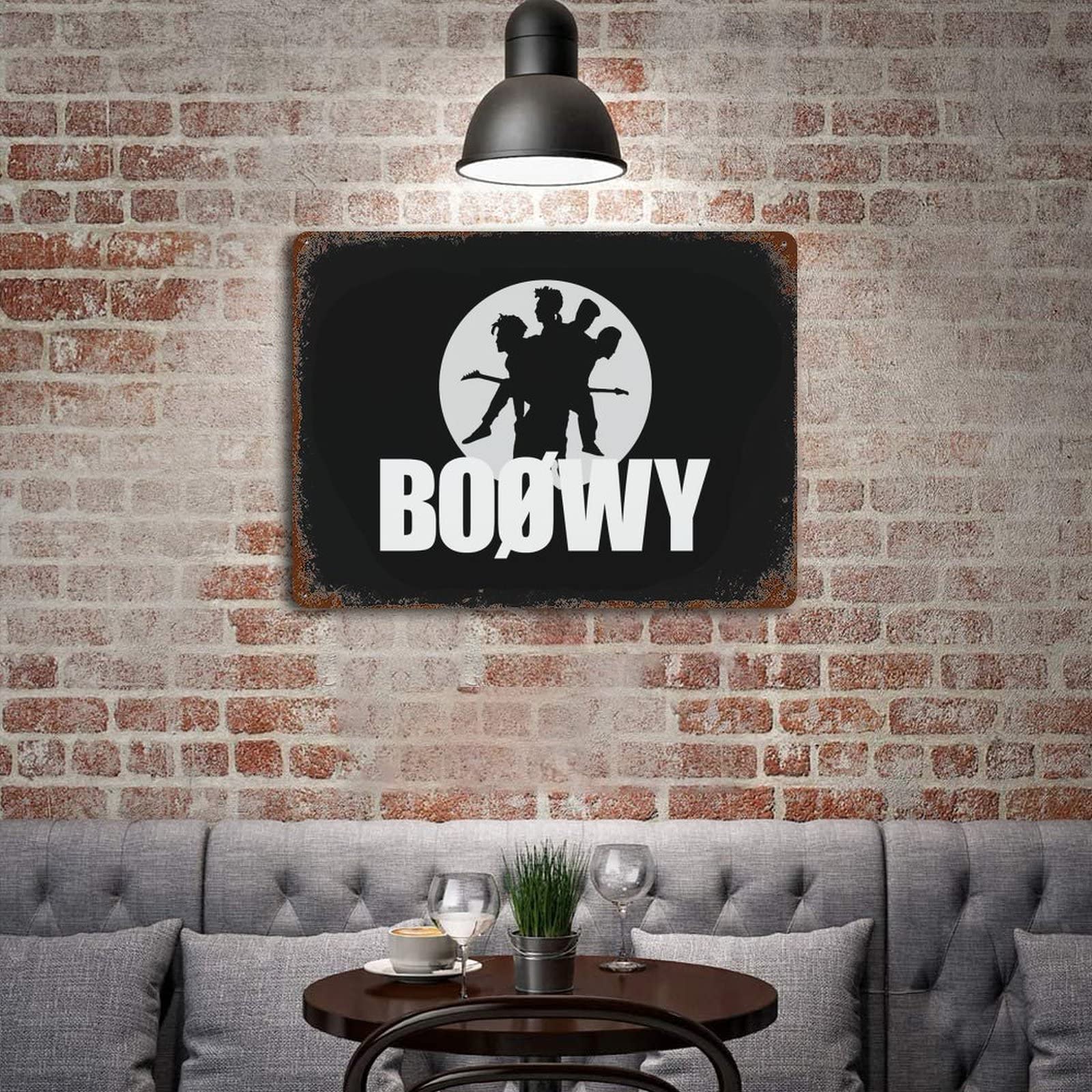 Amazon.co.jp: ブリキ看板 レトロ看板 ボウイ Boowy Boøwy アート
