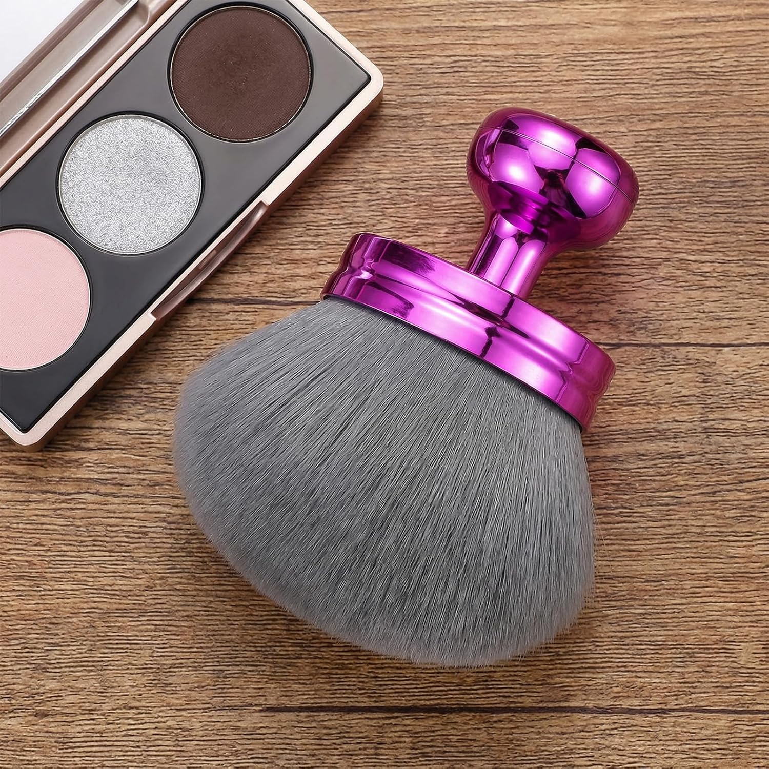 Extra Large Body Makeup Brush For Self Tanner, 80 mm Wide-headed Kabuki Brush, Sunscreen Face& Back Makeup Brush for Flawless Application of Foundation Powder Leg Makeup, Bronzer Blend(Purple)