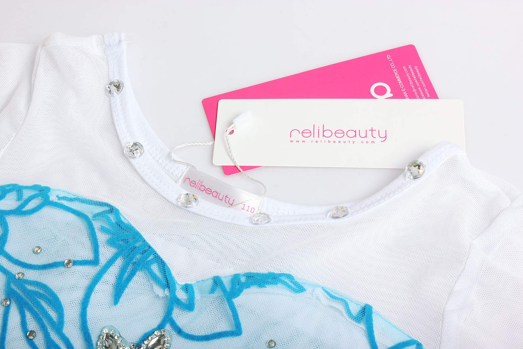 ReliBeauty Prinsessenjurk Meisjes Pailletten Prinses Kostuum Lange Mouw Aankleden, Lichtblauw met Accessoires,140