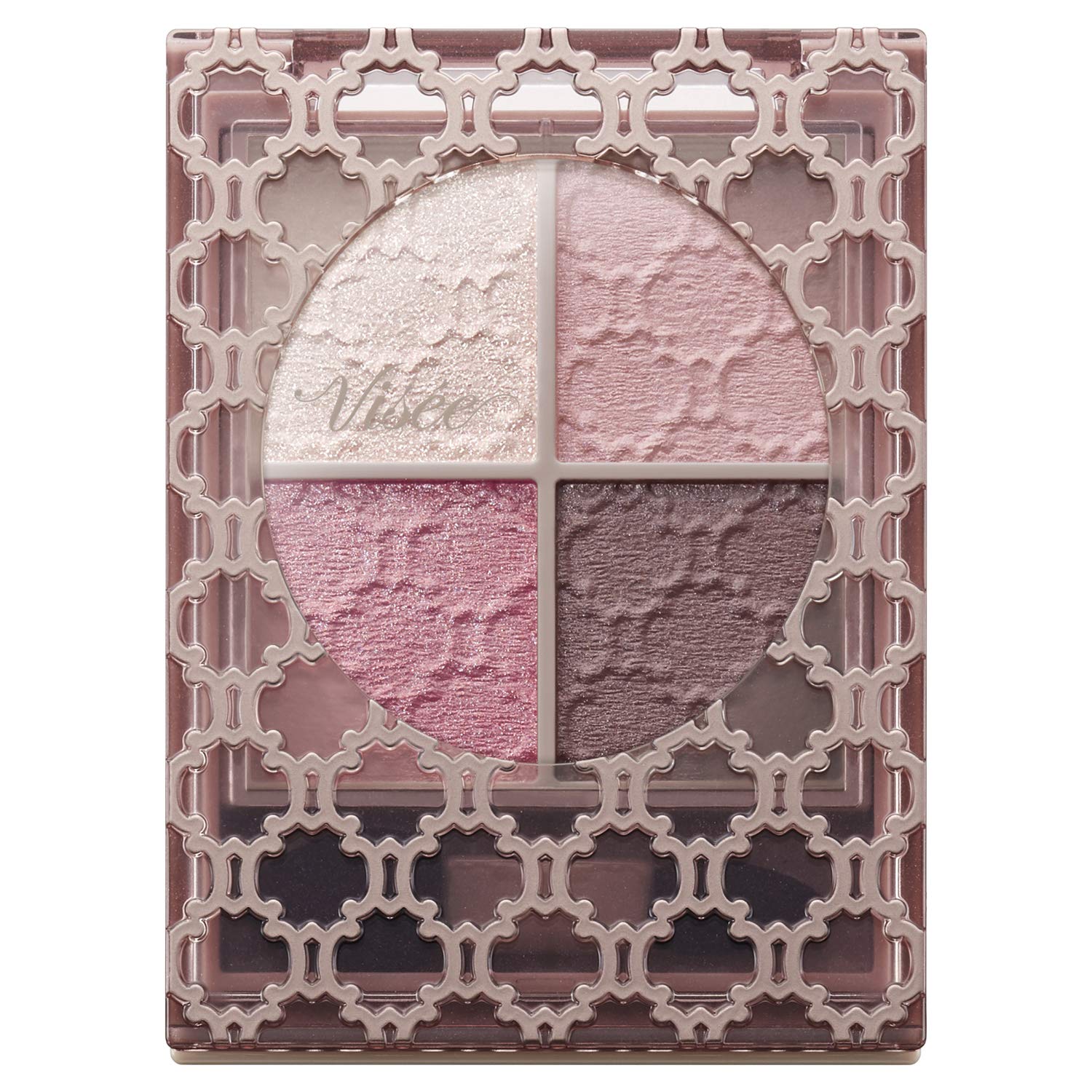 Visee Riche Glossy Rich Eyes N Eyeshadow Palette PK-4 Mauve Pink Japan