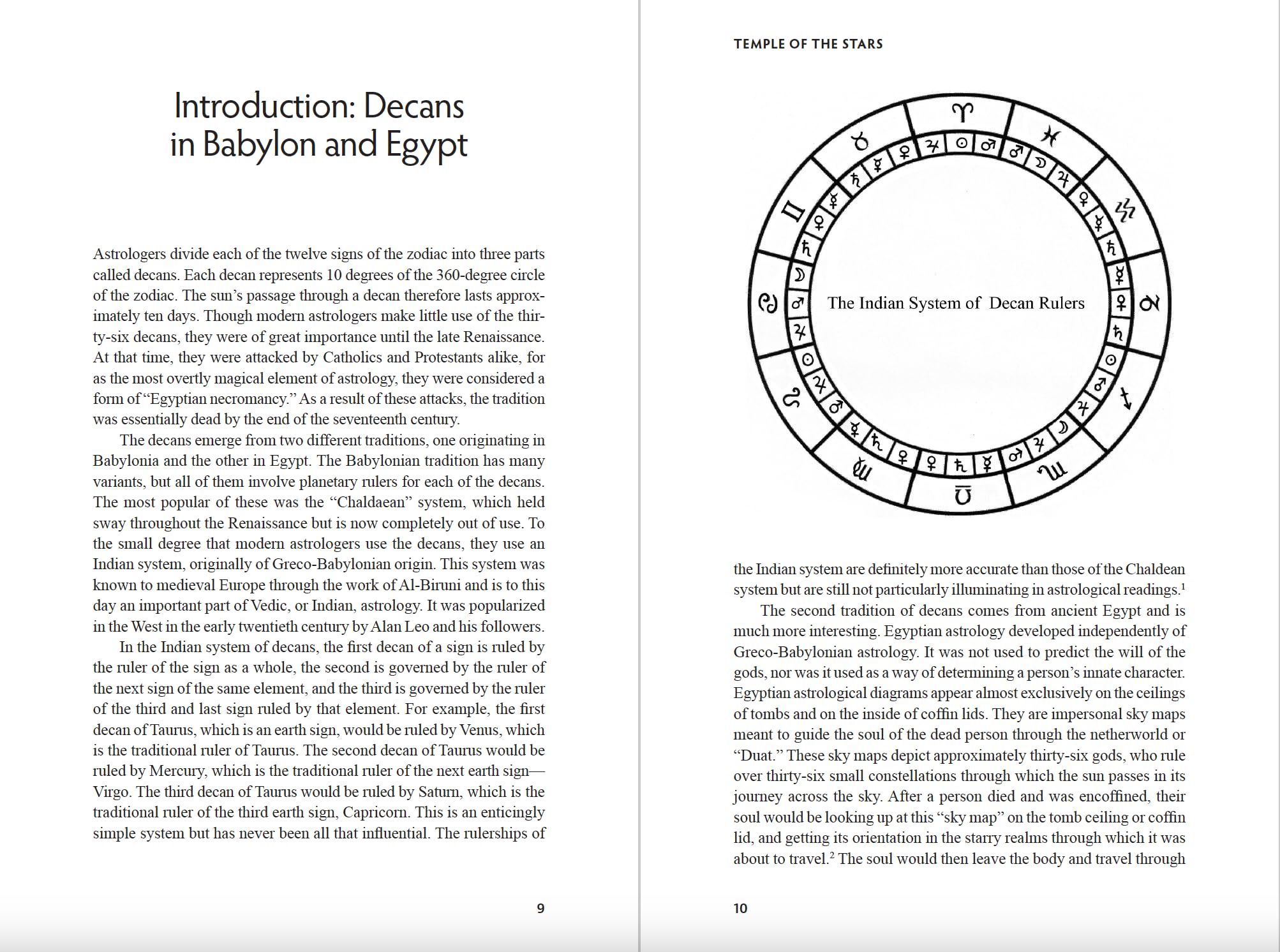 Temple of the Stars: The Astrological Decans