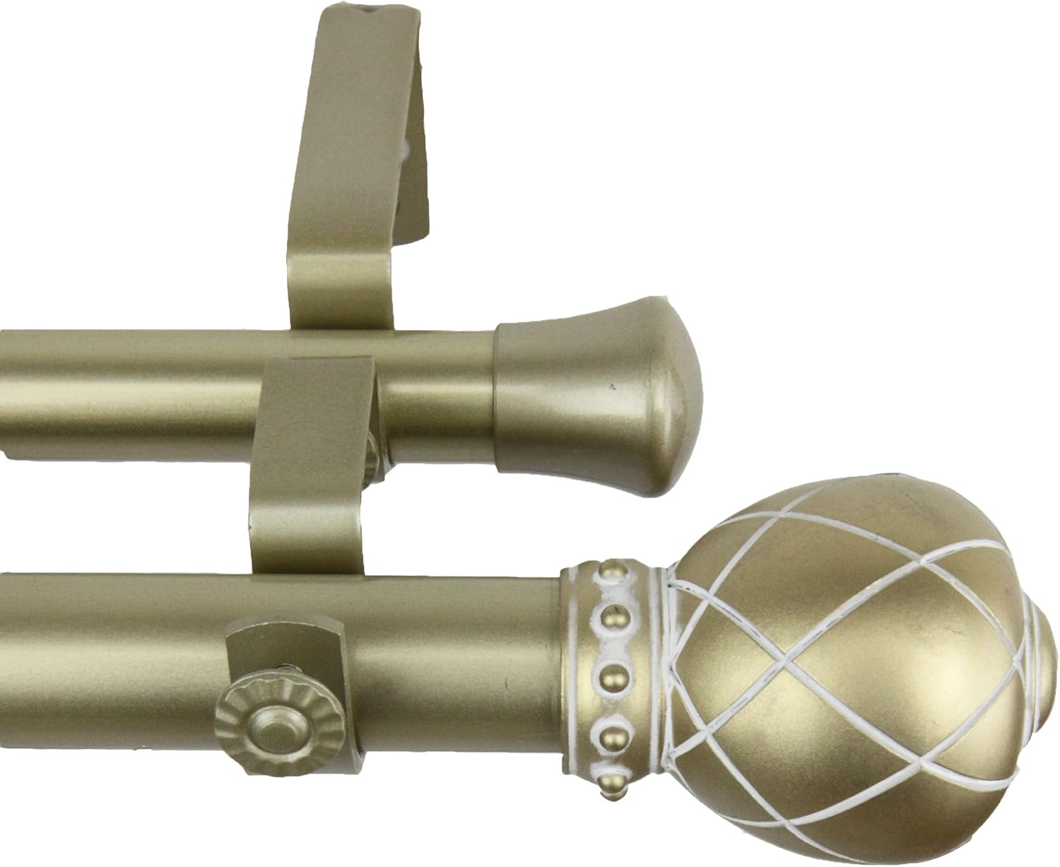 A&F Rod Decor - Monarch Double Curtain Rod 1 inch Diameter, 28-48 inch - Mahogany