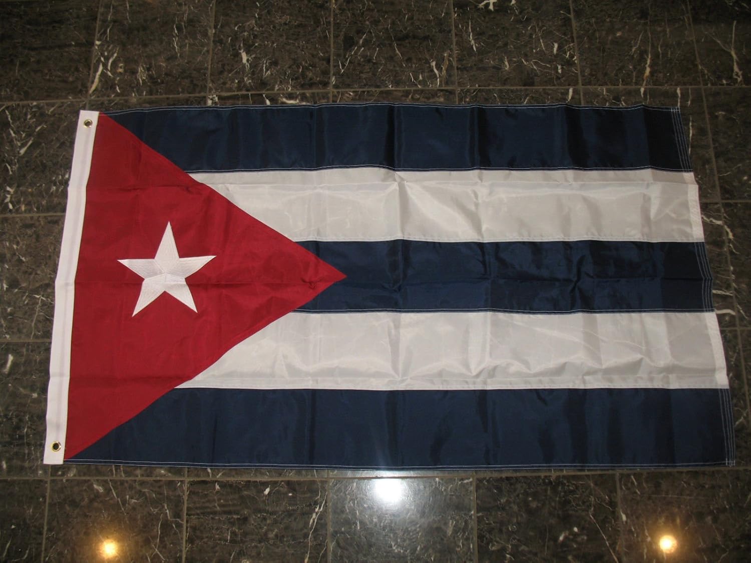 3X5 Embroidered Sewn Cuba Cuban Nylon Flag 3'X5' Brass Grommets