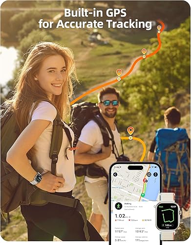 Miniatura 2 de Parsonver Reloj inteligente con GPS integrado para mujeres y hombres con llamadas Bluetooth, rastreador de actividad física con GPS, más de 100