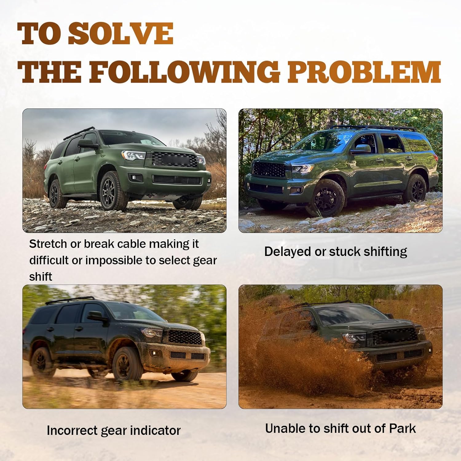 33820-0C090 Shift Control Cable Compatible with Toyota Sequoia Tundra 5.7L 2007-2022 Automatic Transmission Shifter Cable replace for 338200C090