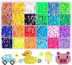 Iron Beads 24-Color Set 5mm Approximately 1920 Beads Pearler Beads DIY Craft Kit Birthday Present (A)