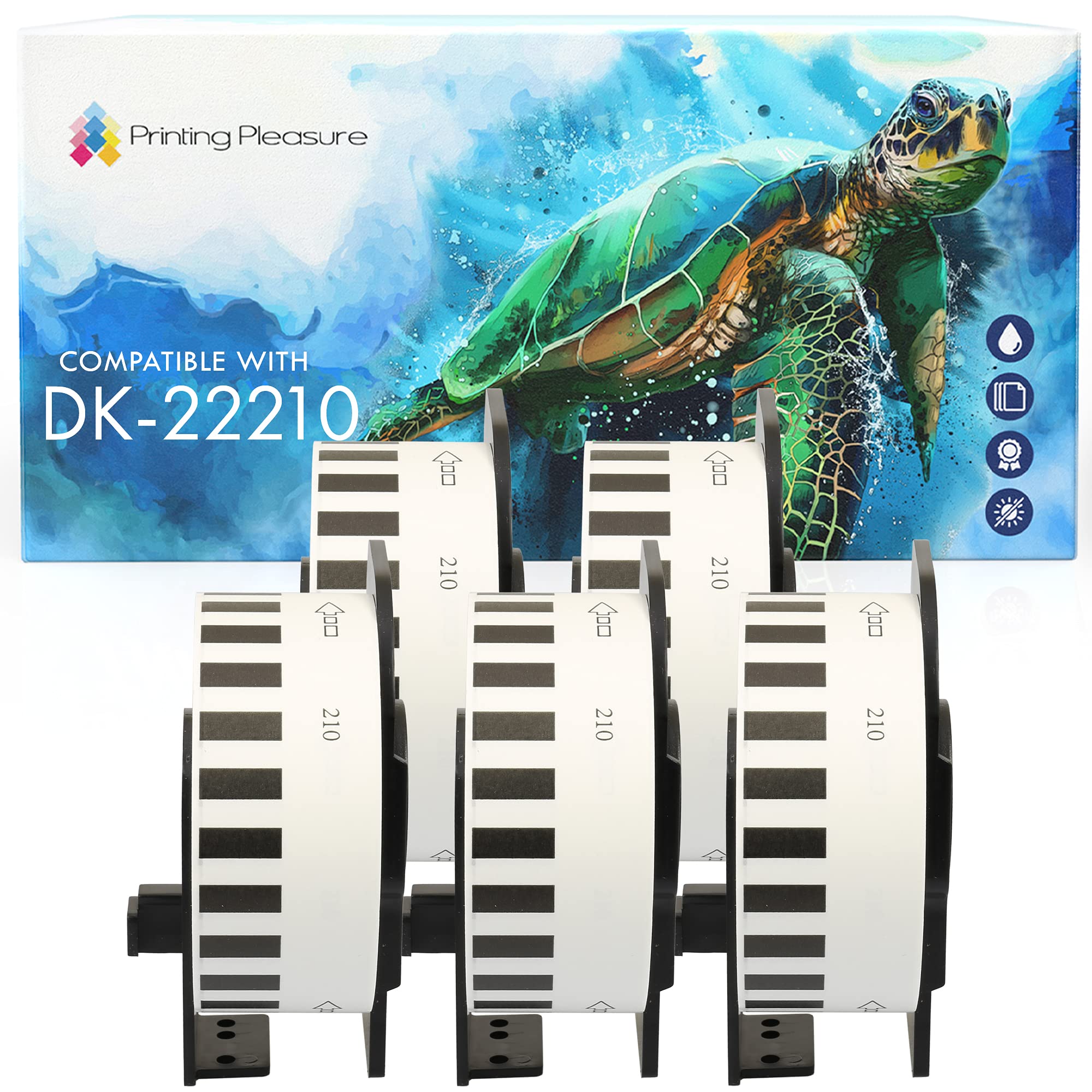 RINKLEE Étiquettes Continues Pour Brother P-Touch QL - 29mm X 30.48m - Lot De 5 Rouleaux