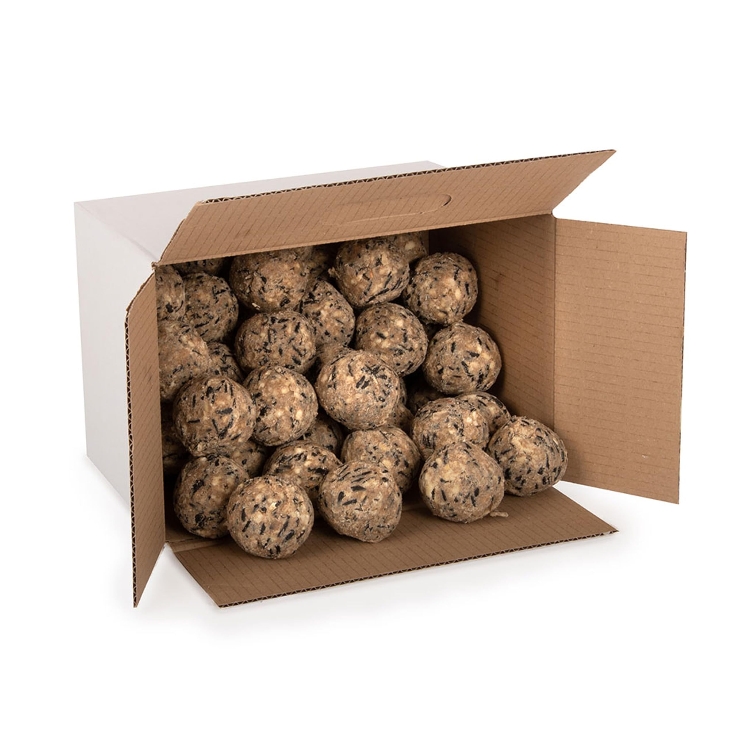 CJ Wildlife Fat Balls For Wild Birds – Suet Balls With Mealworms – No Net – All Year Round Bird Suet – Approx 80g Each