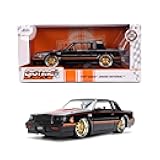 Toys Bigtime Muscle 1:24 1987 Buick Grand National Die-cast Car – Opening Doors, Hood, Trunk, Rubber Tires(Glossy Black)