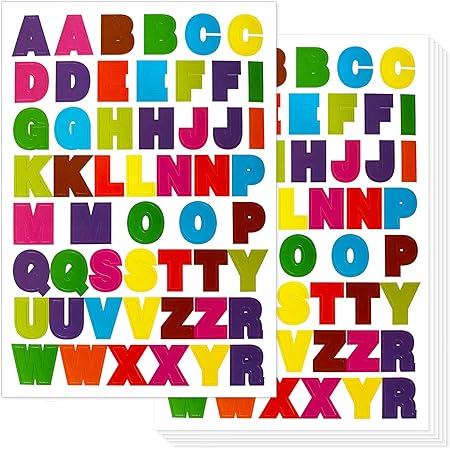 amazon com waynoda 60 sheets 2880 pieces alphabet letter stickers self adhesive colorful sticker for kids diy art project hand craft