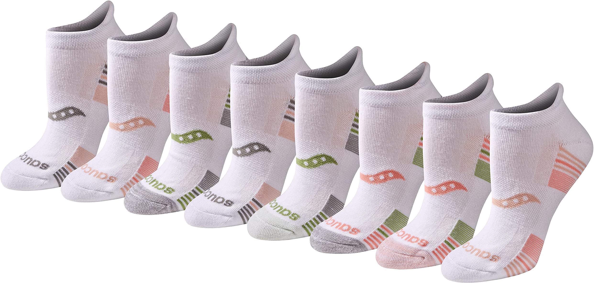 SauconyWomen's Rundry Performance Heel Tab Athletic Socks, Available in S-l (8, 16, 24 Pairs)