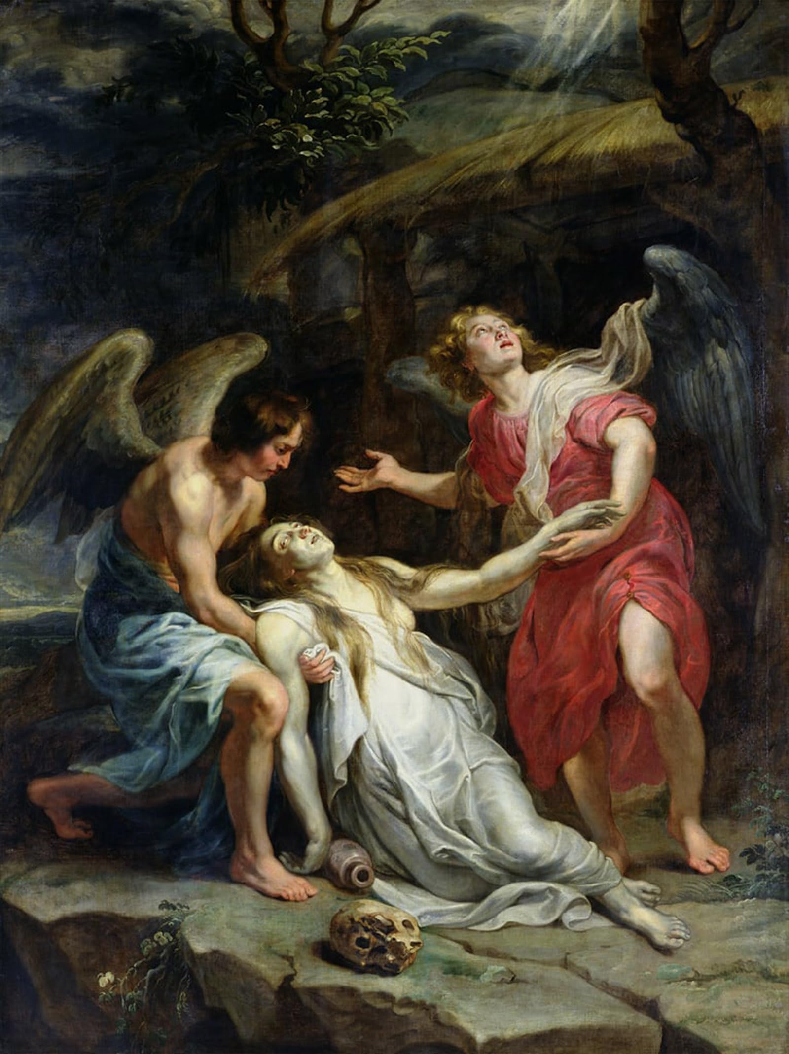 Serendipitp No Frame Vintage Wall Art Canvas Nordic Poster Canvas Print Picture Ecstasy Of Mary Magdalene By Peter Paul Rubens Wall Art Poster For Home Decor 60X90cm