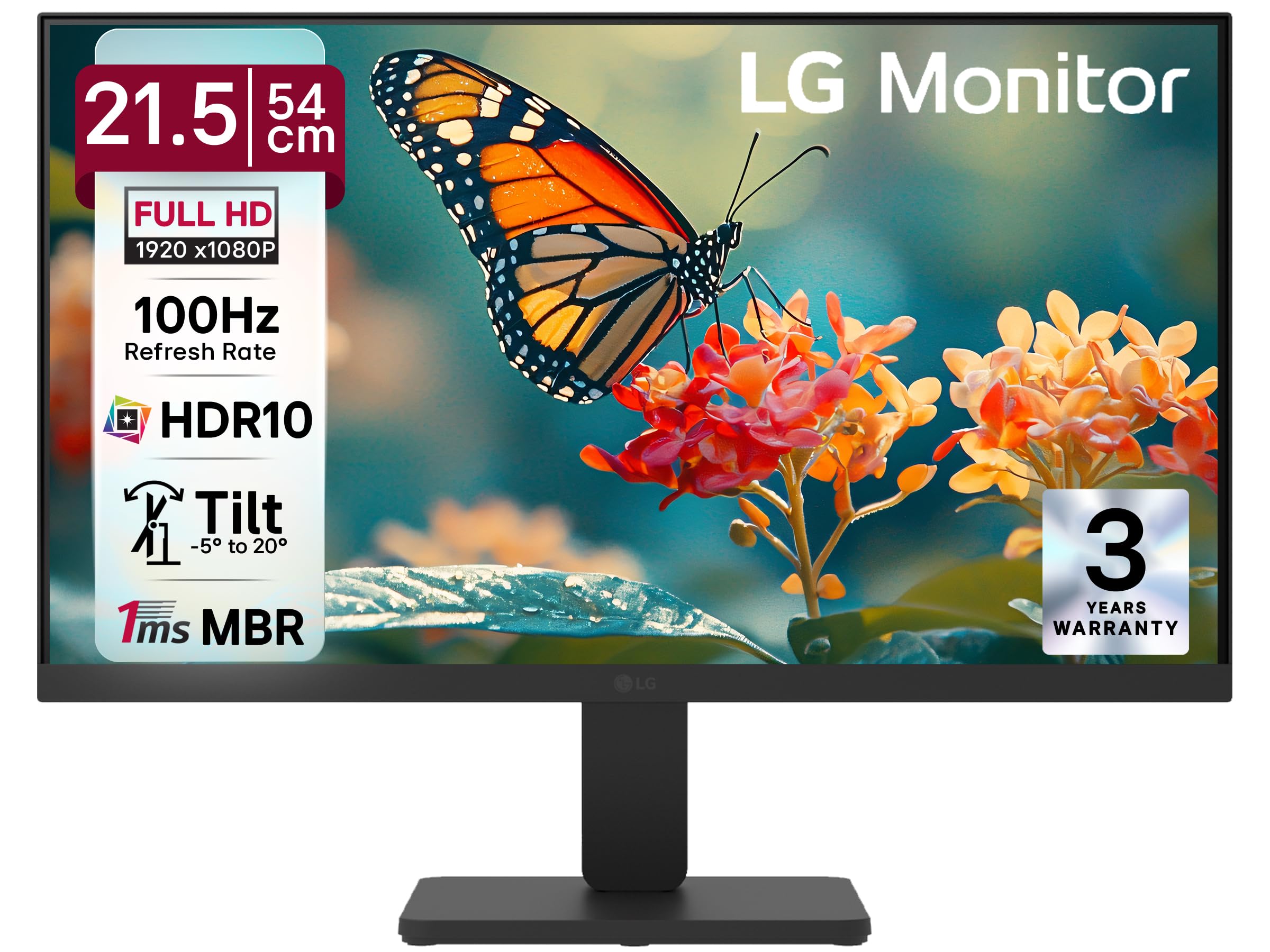 LG 22U401A 54.61 cm (22 Inch) Full HD (1920x1080) VA Monitor with 100Hz, 5ms (GtG),VGA, HDMI, 3-Side Virtually Borderless Design, sRGB 99% (Typ.), HDR 10, 1ms MBR, Reader Mode, Flicker Safe (2026)-image-28
